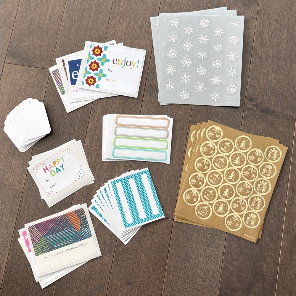 Gift Tag Label Set, DIY Seals, Colourful Paper Craft Stationery Envelope Seals